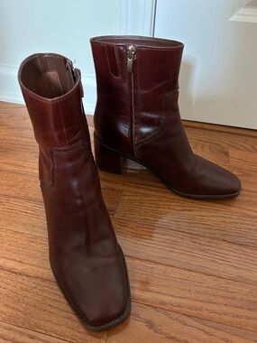 Brown Leather Ankle Boots